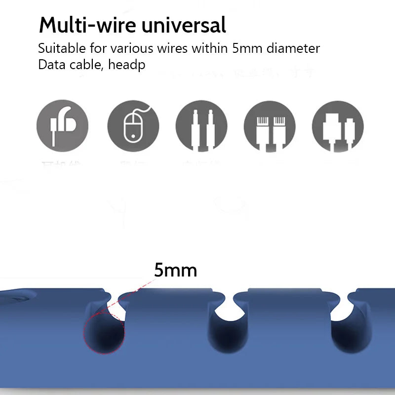 Silicone Desktop Cable Organiser