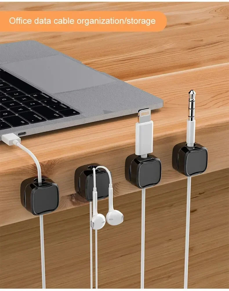 Desktop Organisation: Magnetic Cable Storage